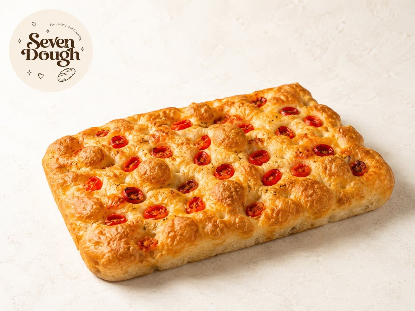 Tomato, Olive & Herbs Focaccia - White Flour
