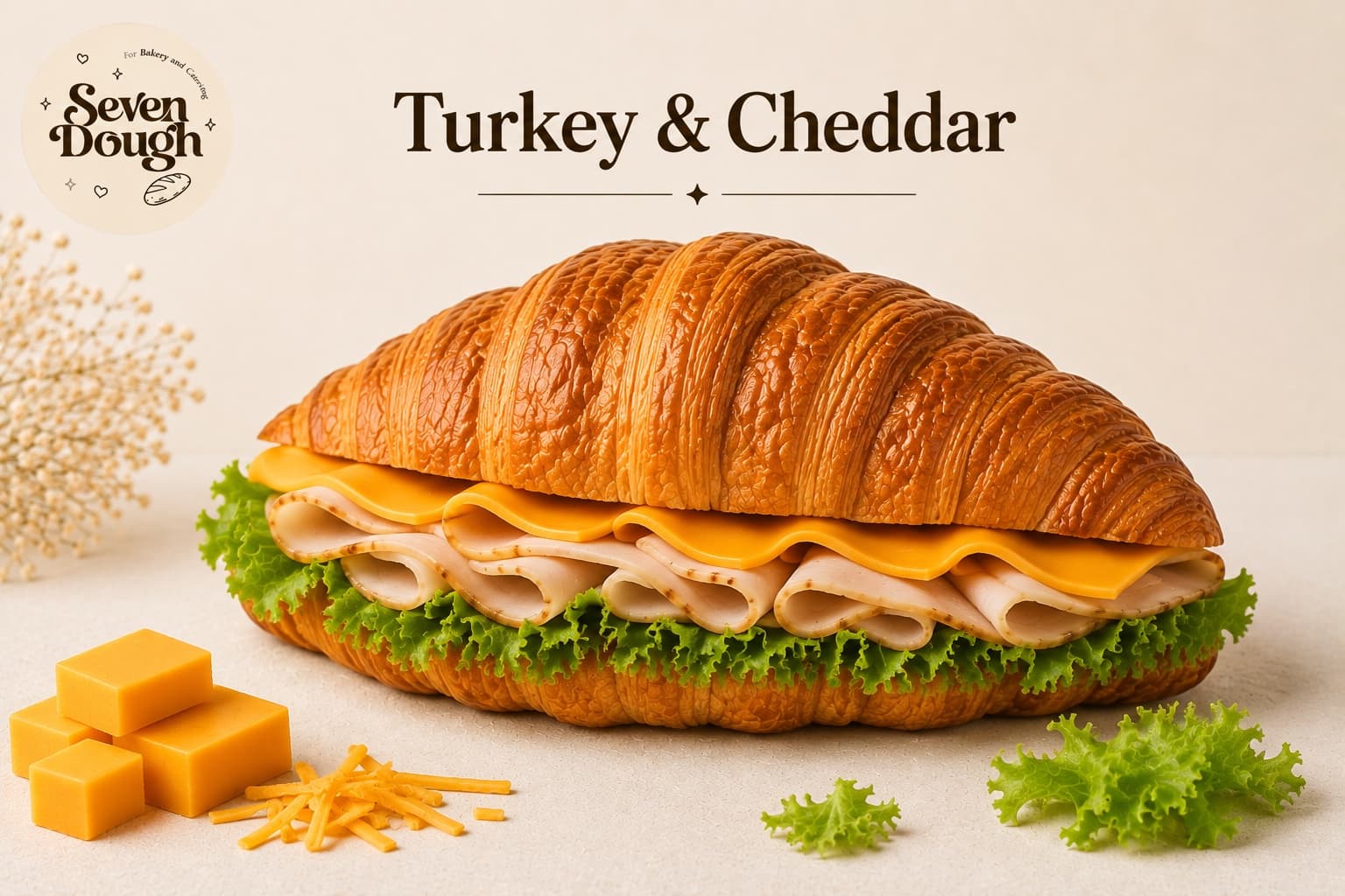 Smoked Turkey & Cheddar Croissant, Single