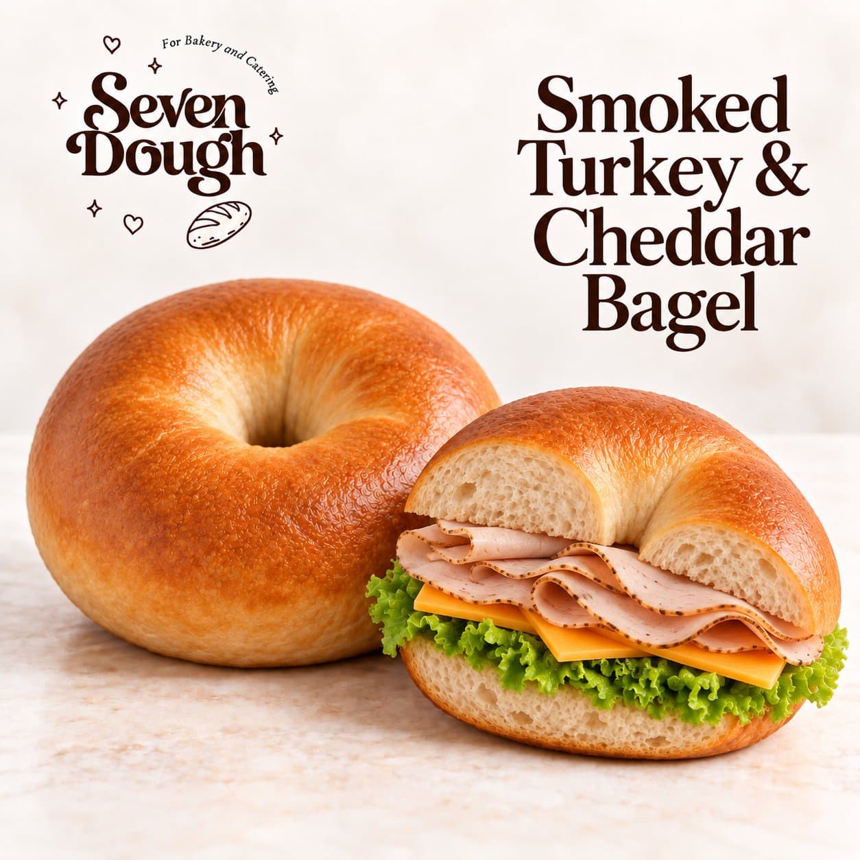 Smoked Turkey & Cheddar Bagel
