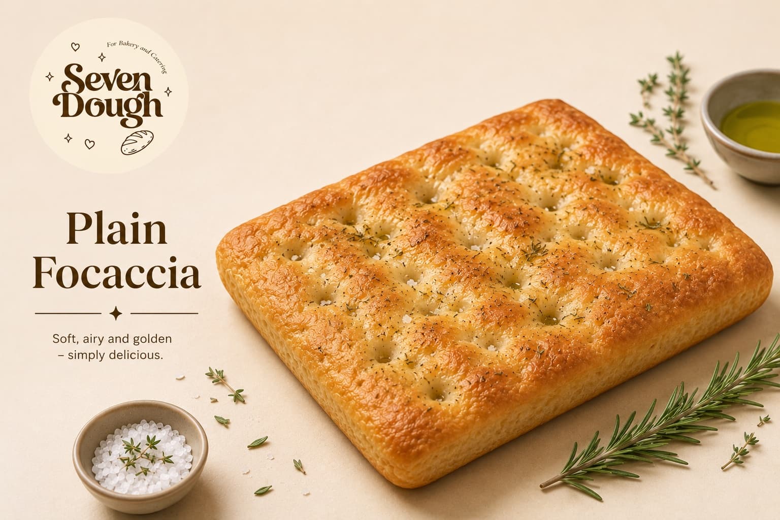 Plain Focaccia - White Flour