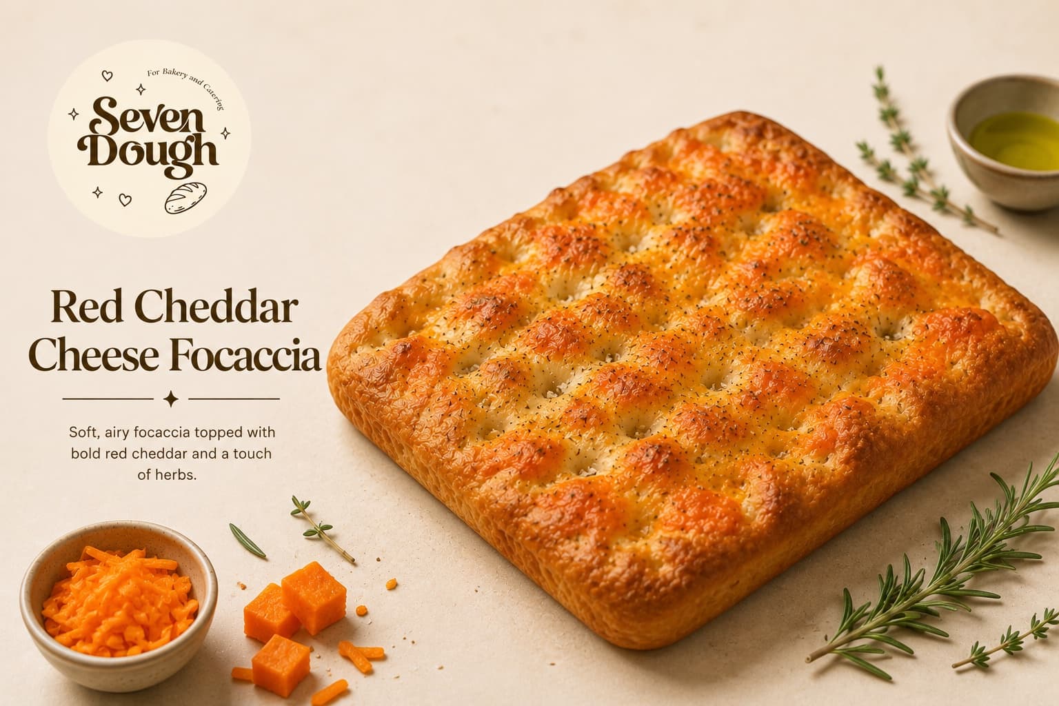 Cheese Focaccia - White Flour