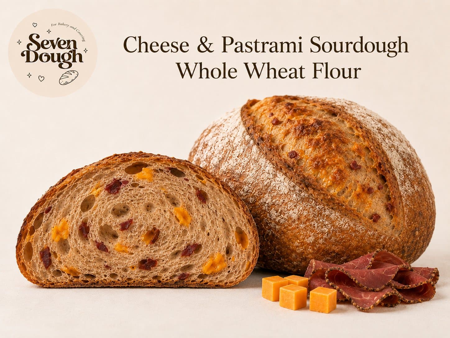 Cheese & Pastrami Sourdough - Whole Wheat